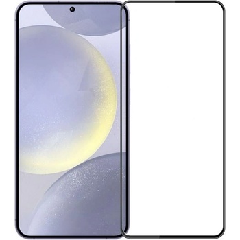 Извит 3D удароустойчив стъклен протектор покриващ целия екран марка MOFI за Samsung Galaxy S25 - с черна рамка