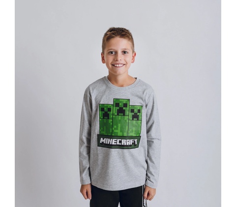 Tričko Minecraft Grey