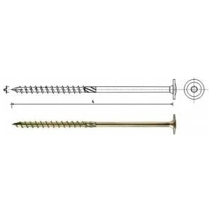 Uncanny Brand Wood liner with torx collar galvanized yellow 8*80mm t40