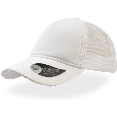 Atlantis Headwear Rapper Destroyed Trucker 6 panelová COT-33019390299 Bílá/bílá