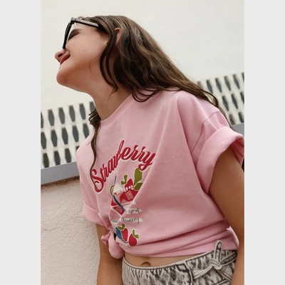 MAYORAL Тениска къс ръкав Strawberry в розов цвят за момиче Mayoral