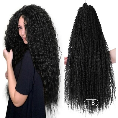 Africké Vlasy Brazilian Braids kučeravé čierne #1B 70cm