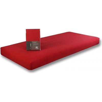 LeRoy Prostěradlo Jersey červené s elastanem napínací 100x220