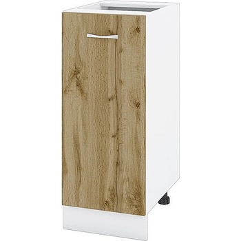 ИРИМ Долен шкаф с една врата и рафт Сити БДД-40 бяло гладко / дъб дакота 35 см