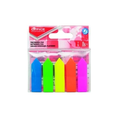Office products Индекси РVC 45х12мм, 5 х 25 листа стрелкa