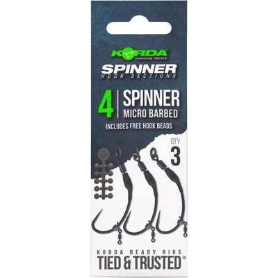 Korda Spinner Hook Sections Barbed veľ.4 3 ks