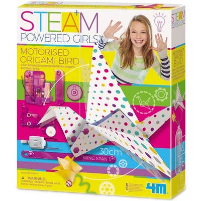 4M Комплект за оригами 4M Steam Powered Girls - Птица с двигател (4m-04903)