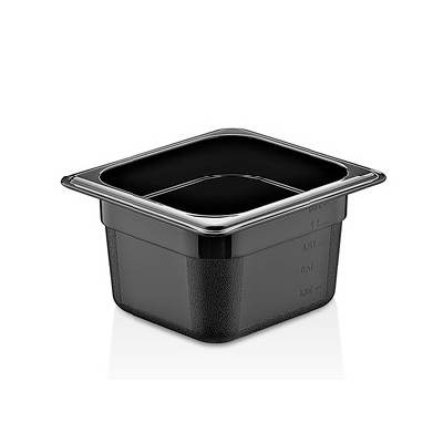 PP-Контейнер ПОЛИПРОПИЛЕН 1/6-65 17, 6x16, 2x6, 5cm. 1lt. ЧЕРЕН (GNPP-1665/B) (01361090)