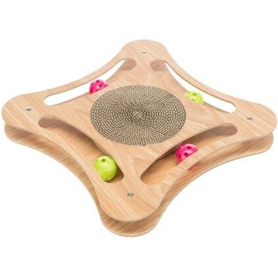 Trixie Cat Dřevený čtverec s hračkami 35x4x35cm