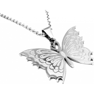Steel Jewelry Náhrdelník motýl z chirurgické oceli NH140129