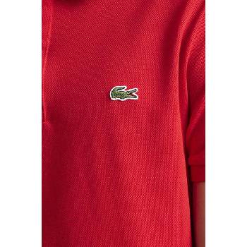 Lacoste Памучна тениска с яка Lacoste PH4012 240 в червено с изчистен дизайн (PH4012.240)