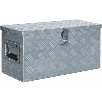 vidaXL Hliníkový box 61,5 x 26,5 x 30 cm stříbrný