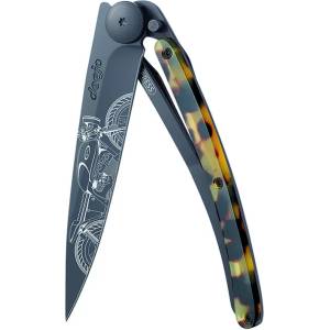 DEEJO 1gc102 tattoo black turtle / Ултралеко джобно ножче със синтетична дръжка от костенурка (1gc102)
