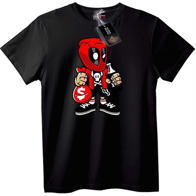 NOONEBRAND Тениска Deadpool Торба с Пари - 7XL, White