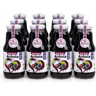 Zamio 100% BIO šťava Arónia 12 x 300 ml