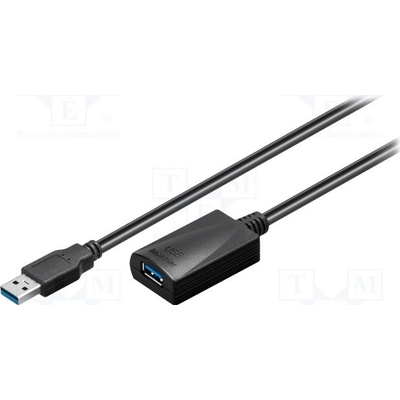 Goobay 95727 USB 3.0, USB 3.0 A zásuvka, USB 3.0 vidlice, 5m, černý