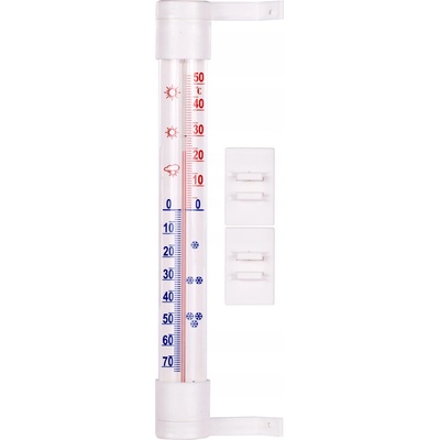 MAKRO - Teplomer vonkajší okenný biely 23x2,6cm