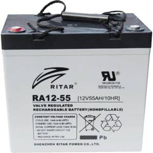 Ritar Оловна Батерия /за електрически колички/ (EV12-55) AGM 12V / 55Ah -229 / 138 /211 mm RITAR (RITAR-EV12-55)