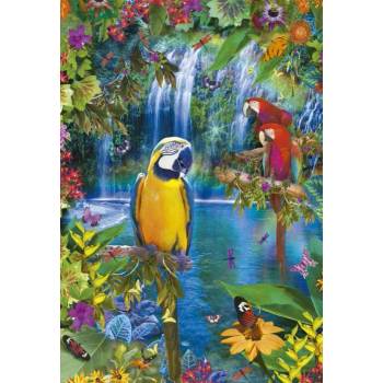 Educa - Puzzle Paradise of Tropical Parrots - 500 piese