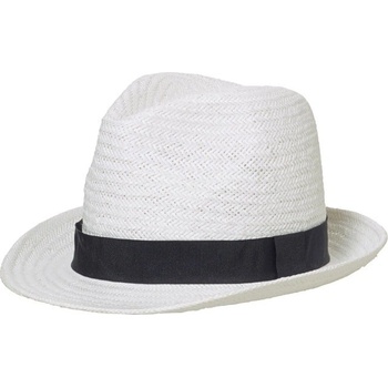 Myrtle Beach Letný klobúk MB6597 Bílá / černá