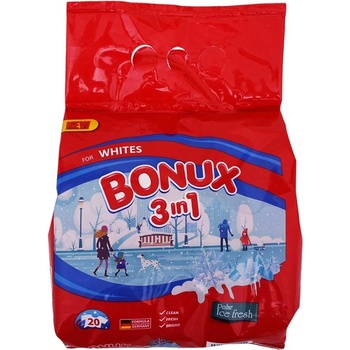 Bonux White Polar Ice Fresh 3v1 prací prášek na bílé prádlo 20 PD 1,5 kg
