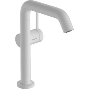 Hansgrohe Tecturis S - Смесител за мивка с чучур Push-Open, CoolStart, EcoSmart, бял мат 73360700 (73360700)