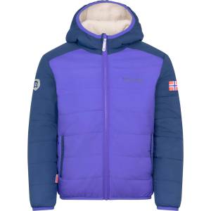 TROLLKIDS Детско поларено яке Trollkids Kid's Sandvika Turnover Jacket Fleece jacket - Wisteria Purple / Mystic Blue / Sandstone - размер 164 (EU) (703-4007-0720)