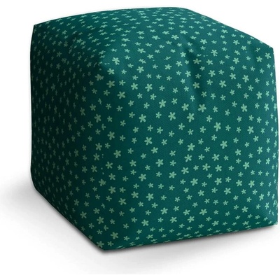 Sablio Taburet Cube Zelené hvězdy: 50x50x50 cm