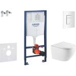 GROHE Rapid SL - Комплект за стенен монтаж, тоалетна Oudee и седалка softclose, бутон Skate Cosmopolitan, алпийско бяло SANI11BA3113 (SANI11BA3113)