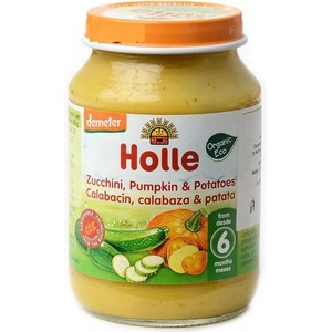 Holle Био зеленчуково пюре Holle - Тиквички, тиква и картофи, 190 g (BB210321) - baby