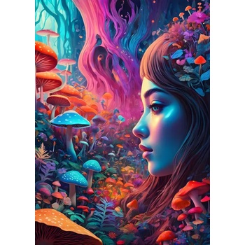 Bluebird Puzzle - Puzzle Mushroom World - 500 piese