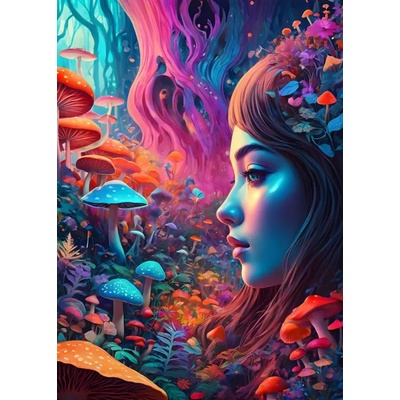 Bluebird Puzzle - Puzzle Mushroom World - 500 piese