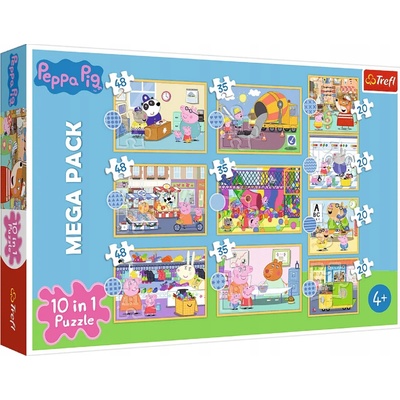 Trefl chrum prasátko Pepa 10 skládaček Peppa 329 dílků