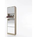 Bogdan Furniture I Шкаф за обувки Мебели Богдан 314 / 4057 с огледало, Сонома арвен