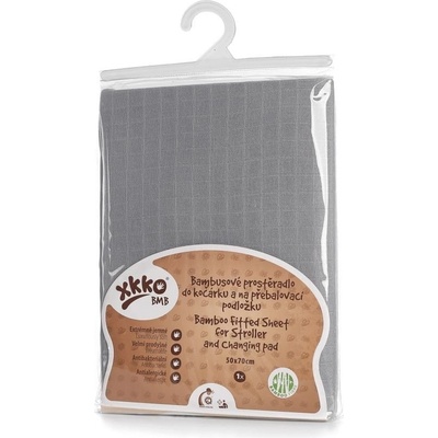 Xkko bmb Kikko Bambusové prostěradlo s gumou Mint Baby Pink 50x70