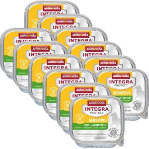 Animonda INTEGRA Protect куче Sensitive с пуйка и магданоз 12 x 150 г
