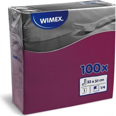 Wimex Obrúsok 1V bordový 33x33cm 100ks