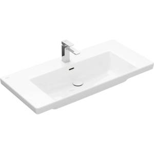 Villeroy & Boch Subway 3.0 - Умивалник 100x47 см, с преливник, отвор за смесител, CeramicPlus, Stone White 4A70A5RW (4A70A5RW)