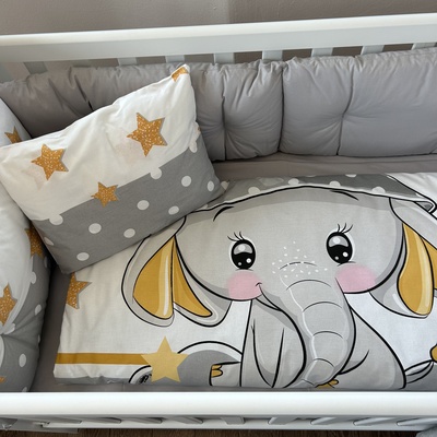 Бебешки спален комплект Сладки Сънища Сив