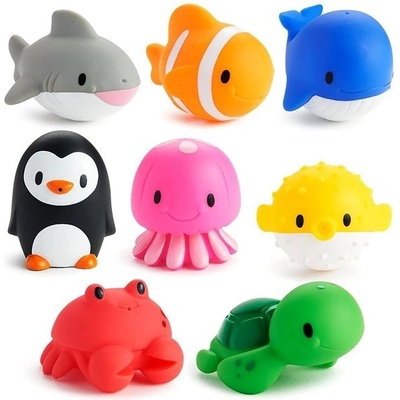 Munchkin Stříkající zvířatka do koupele ocean 8 ks