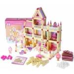 Mádara Wooden dollhouse, 298 pieces, with figurines and furniture, 3 level Adar (567382)
