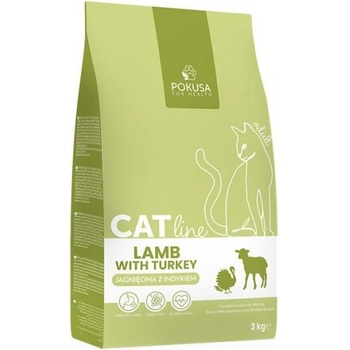 POKUSA CatLine - храна за пораснали котки с агнешко с пуешко, 3 кг - Полша