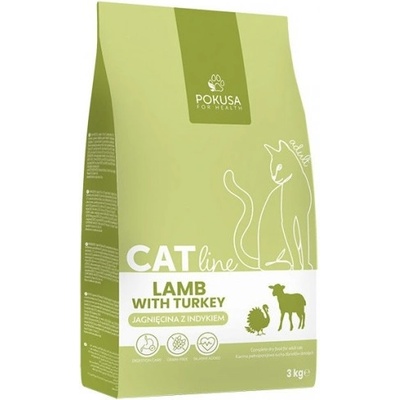 POKUSA CatLine - храна за пораснали котки с агнешко с пуешко, 3 кг - Полша