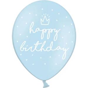 PartyDeco Балон Син Happy Birthday
