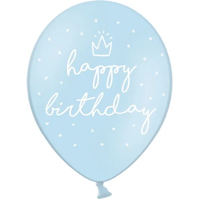 PartyDeco Балон Син Happy Birthday