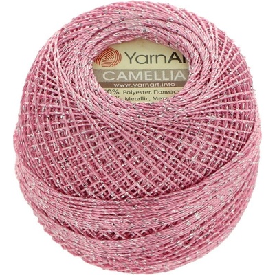 YarnArt Camellia 415 růžová stříbrná
