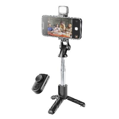 Bluetooth селфи стик трипод Sparkle с LED светлина 10920