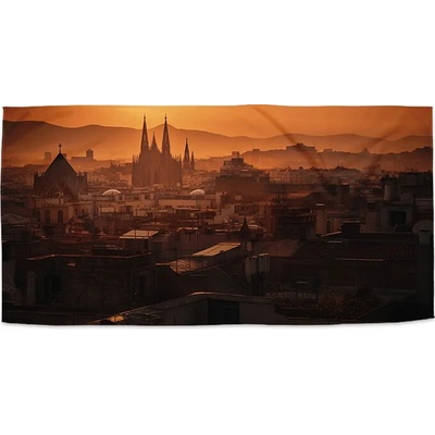 Sablio Uterák Barcelona Night Skyline 50 x 100 cm