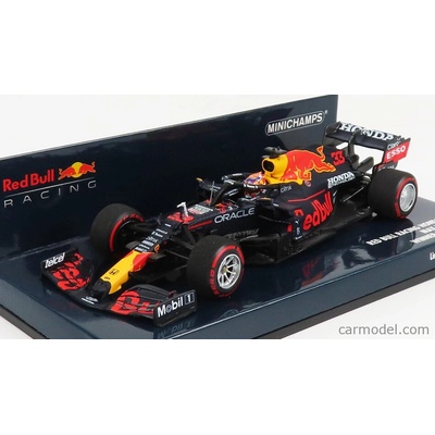 Minichamps Red bull F1 Rb16b Honda Ra620h Team Aston Martin N 33 Víťaz GP Holandska 2021 Max Verstappen Matná modrá žltá červená 1:43