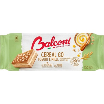 Balconi piškótové koláčiky cereálne s jogurtovou plnkou 10 x 27 g